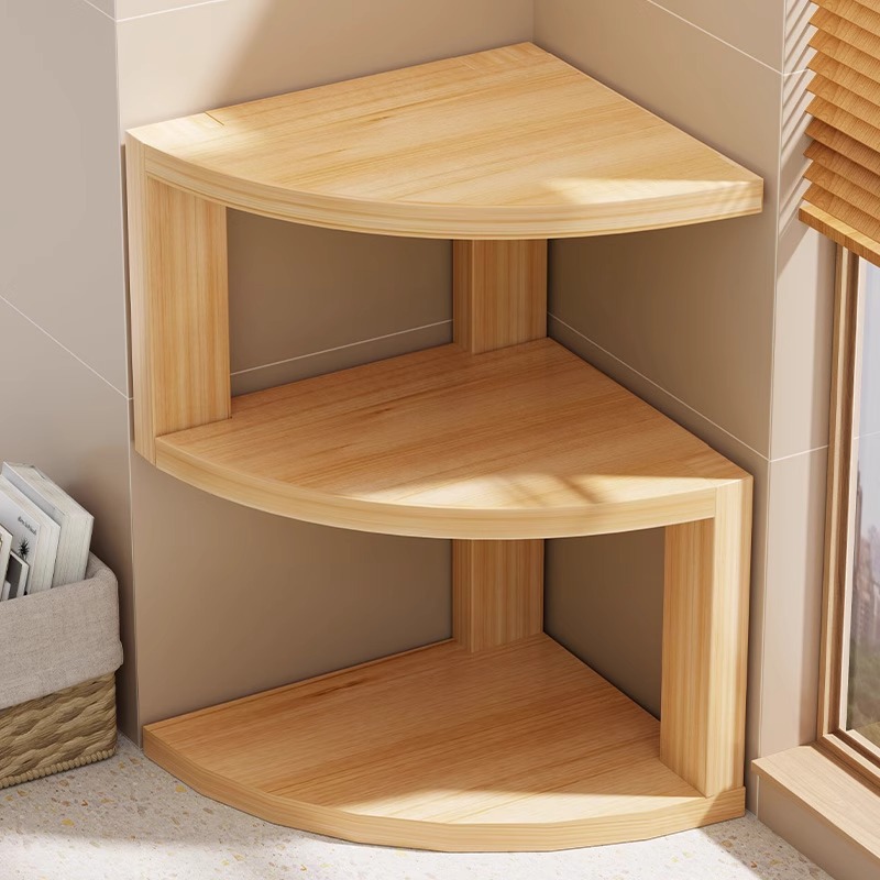 Sustainable Living Eco Friendly - Corner Storage Holders Wooden Organizer Bookshelf