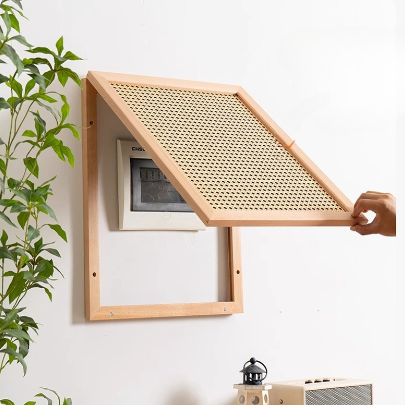 Sustainable Living Eco Friendly - Wood Woven Rattan Electrical Box Cover