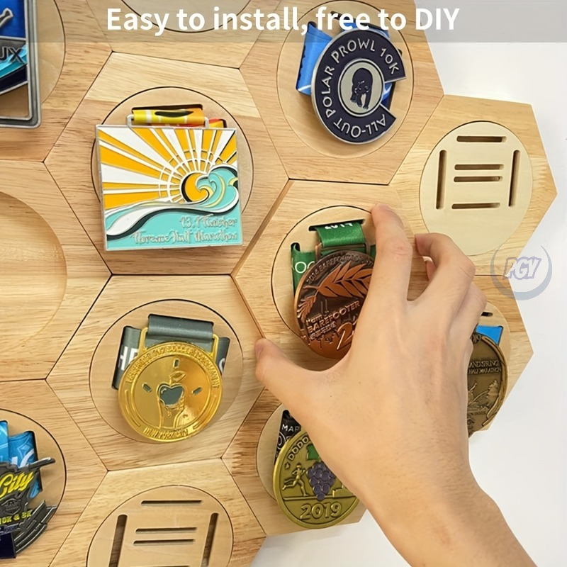 6Pack Hexagonal Wooden Medal D - Sustainable Living Eco Friendly recensione e prezzo