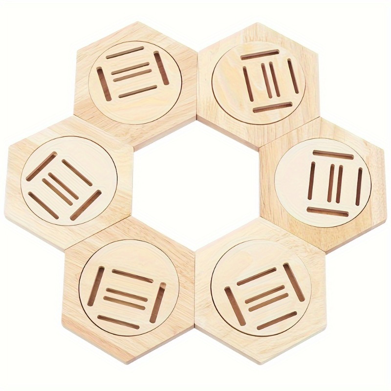 6Pack Hexagonal Wooden Medal D - Sustainable Living Eco Friendly recensione e prezzo
