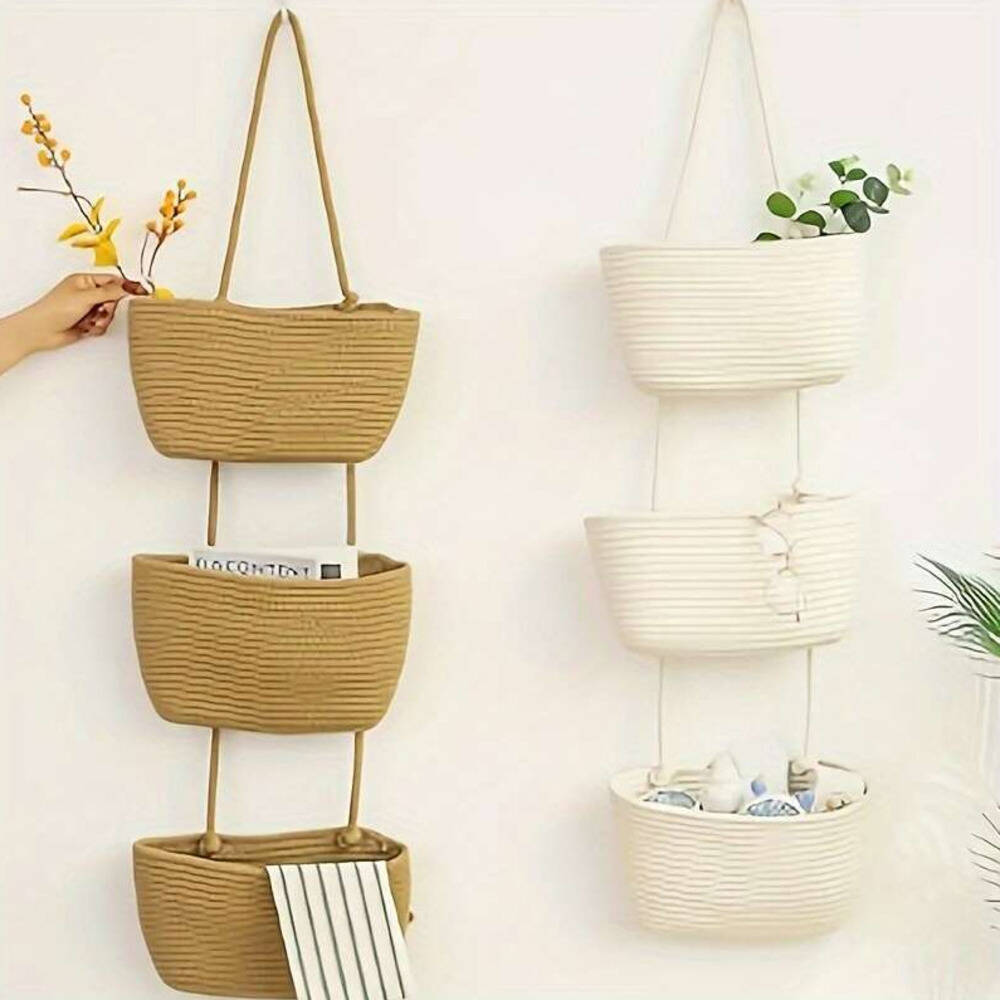 3-tier Rope Woven Fabric Baske - Sustainable Living Eco Friendly recensione e prezzo