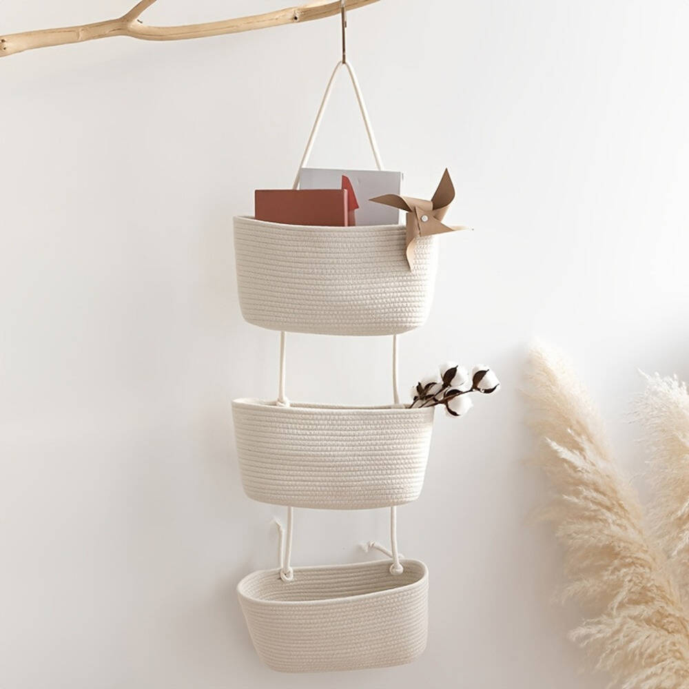 3-tier Rope Woven Fabric Baske - Sustainable Living Eco Friendly recensione e prezzo