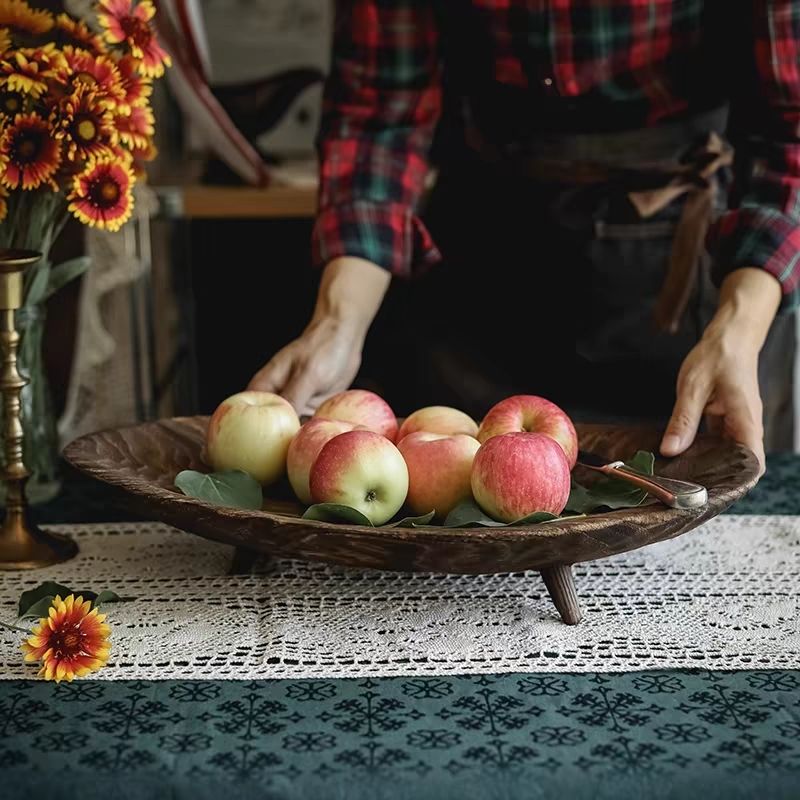 Retro Solid Wood Fruit Plate D - Sustainable Living Eco Friendly recensione e prezzo