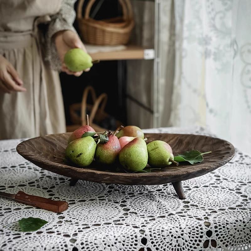Retro Solid Wood Fruit Plate D - Sustainable Living Eco Friendly recensione e prezzo