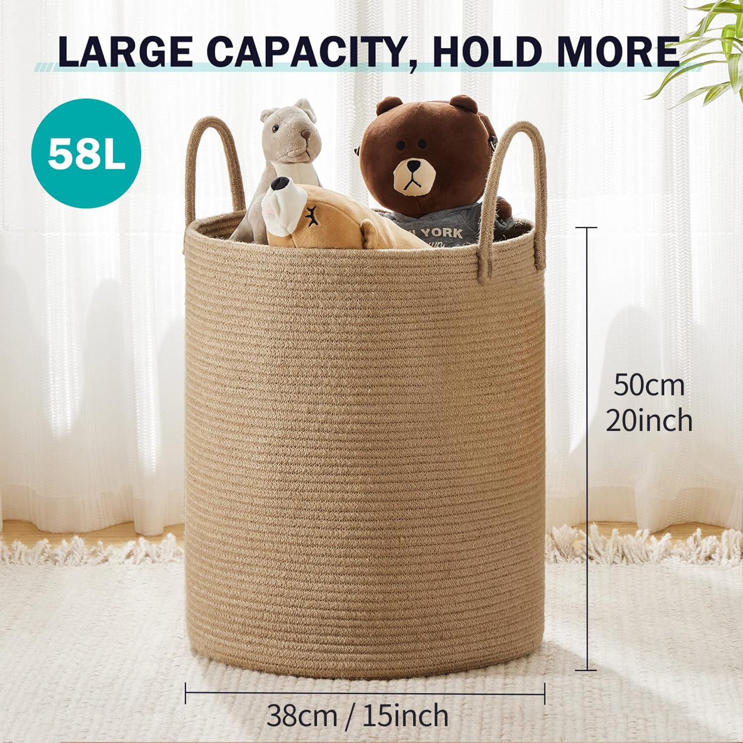 Large Storage Basket Tall Wove - Sustainable Living Eco Friendly recensione e prezzo
